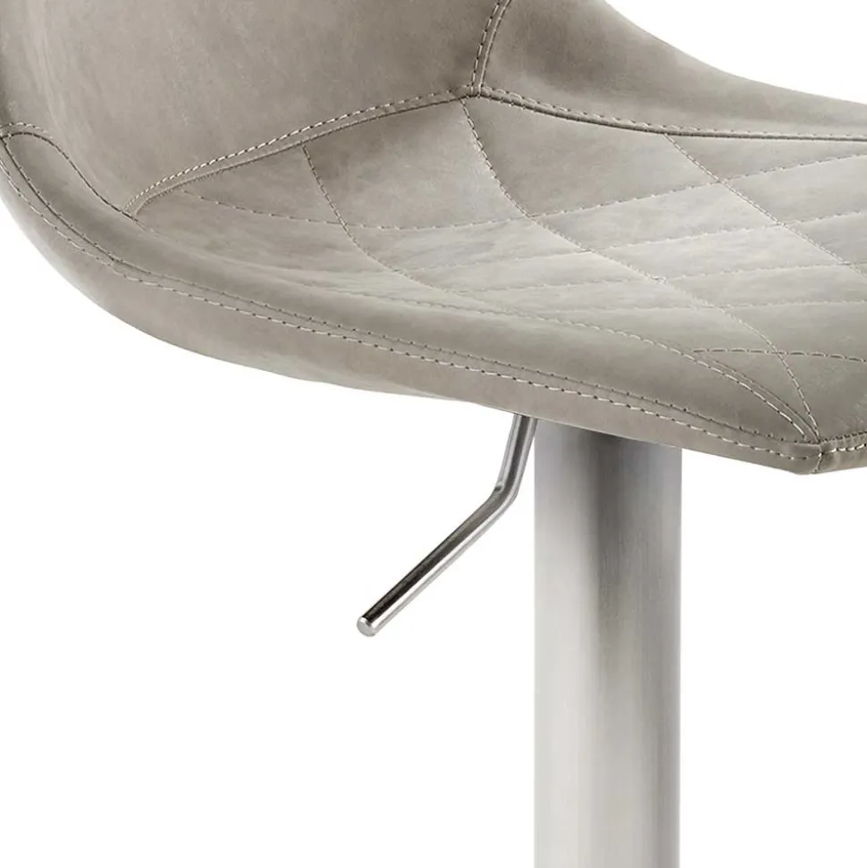 Barstuhl mit Schalensitz in Lichtgrau - Inn