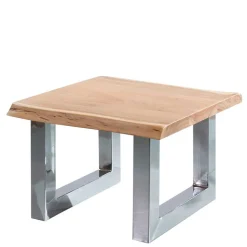 Baumkante Couchtisch mit Chrom - Medesso