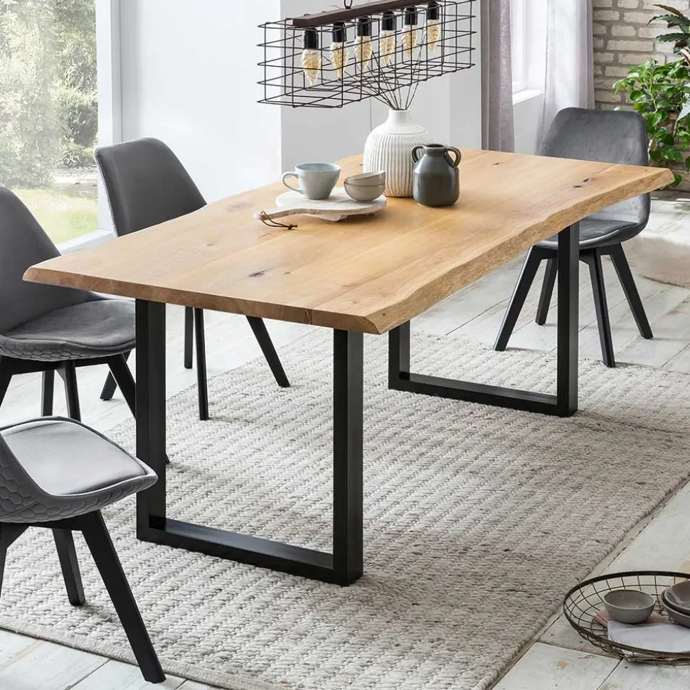 Baumkante Esszimmertisch aus Eiche - Selvina