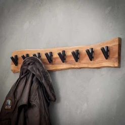 Baumkante Wandgarderobe aus Akazie massiv - Isnios