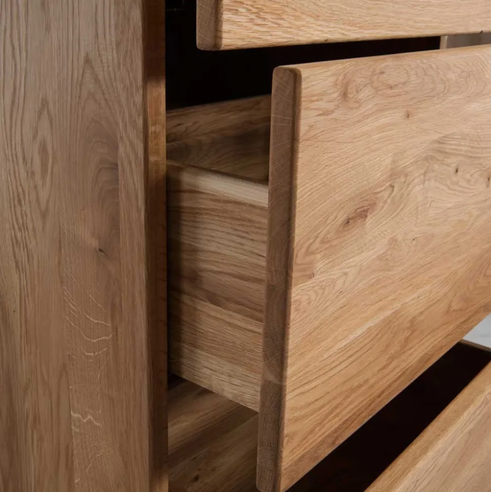 Baumkanten Eichen Kommode geölt - Avidora