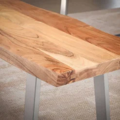 Baumkanten Essbank aus Akazie Massivholz - Yukon