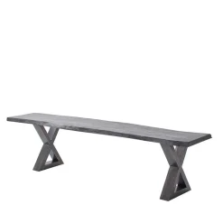 Baumkanten Essbank in Akazie Grau - Simael