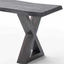 Baumkanten Essbank in Akazie Grau - Simael