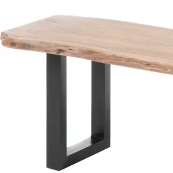 Baumkanten Esstisch Bank aus Akazie geölt - Ludias