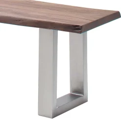 Baumkanten Esstischbank mit Bügelgestell - Lydija