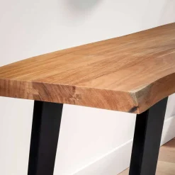 Baumkanten Flurbank aus Akazie Massivholz - Reggio