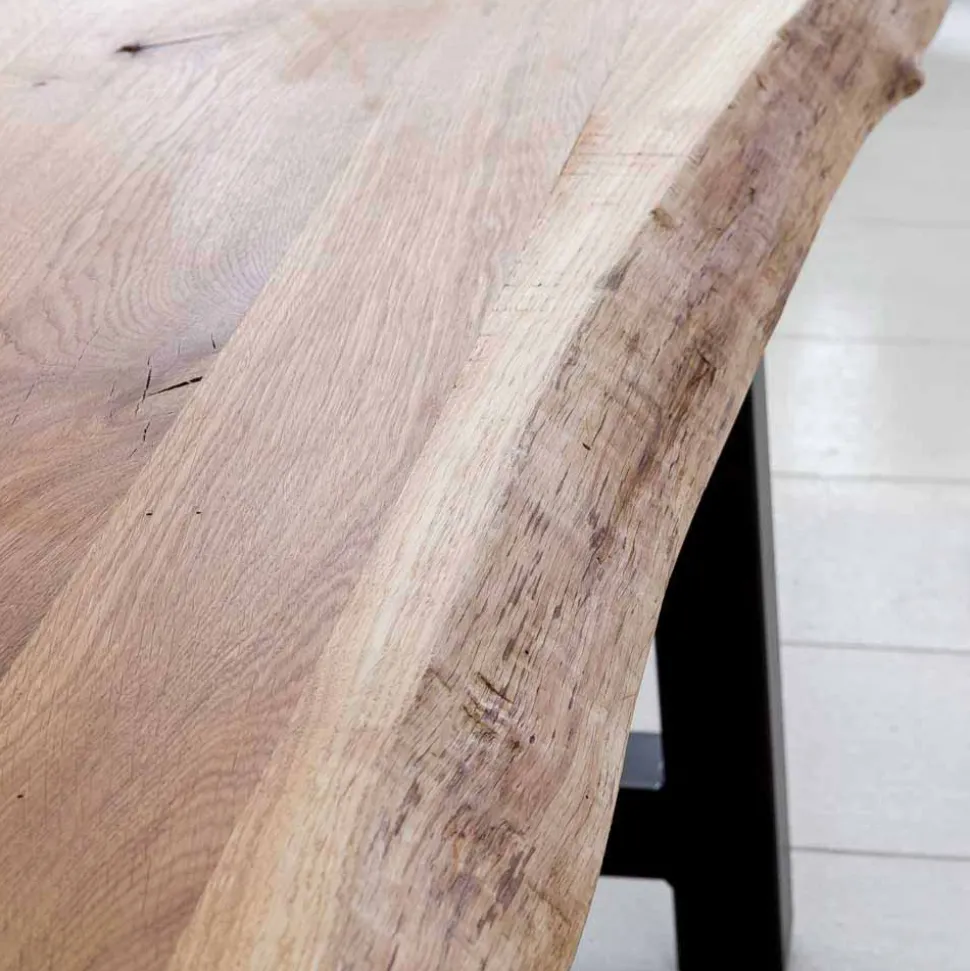 Baumkantenbank Morienta aus Eiche massiv