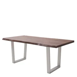 Baumkanten-Tisch in Walnuss Braun - Bennetto