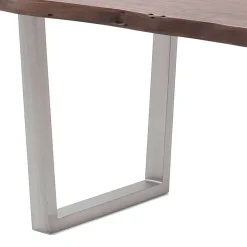 Baumkanten-Tisch in Walnuss Braun - Bennetto