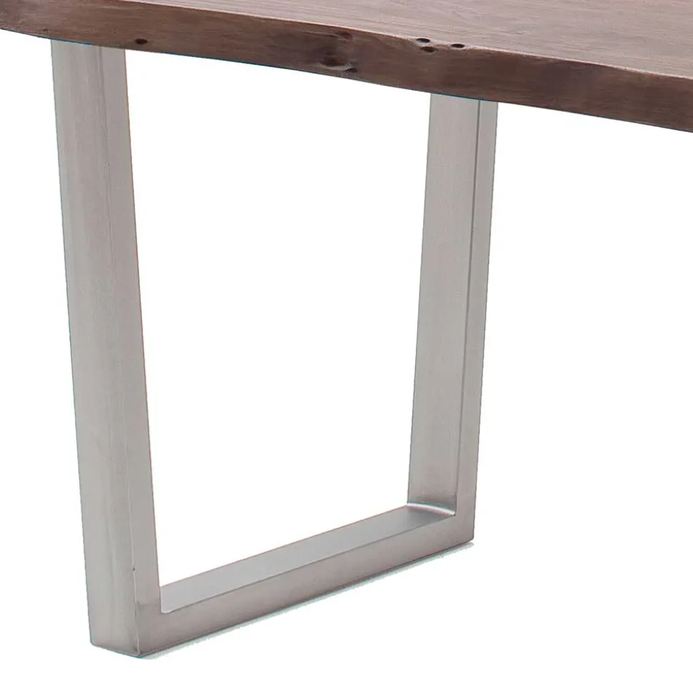 Baumkanten-Tisch in Walnuss Braun - Bennetto