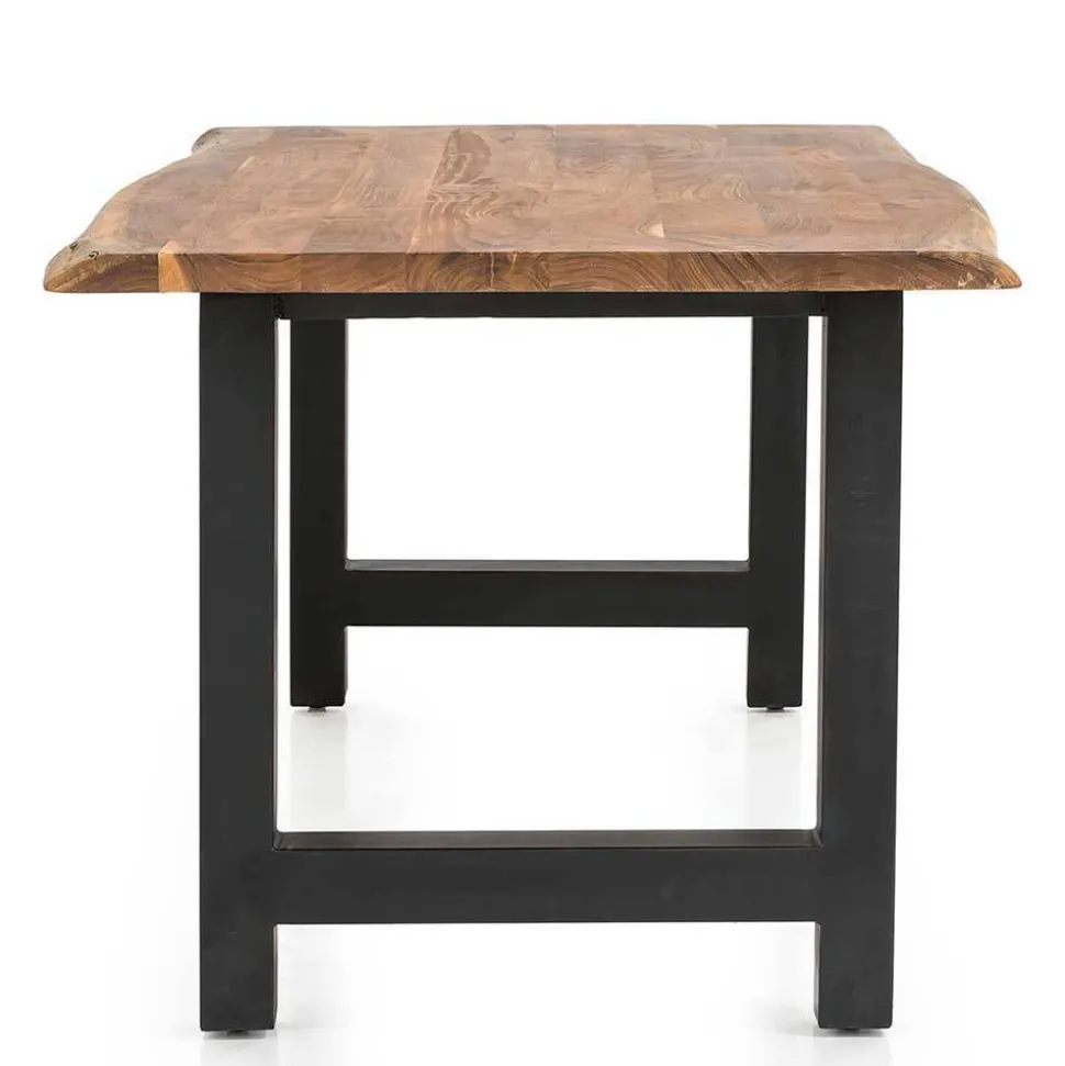 Baumkantentisch und Tischsessel Set - Eulena (fünfteilig)