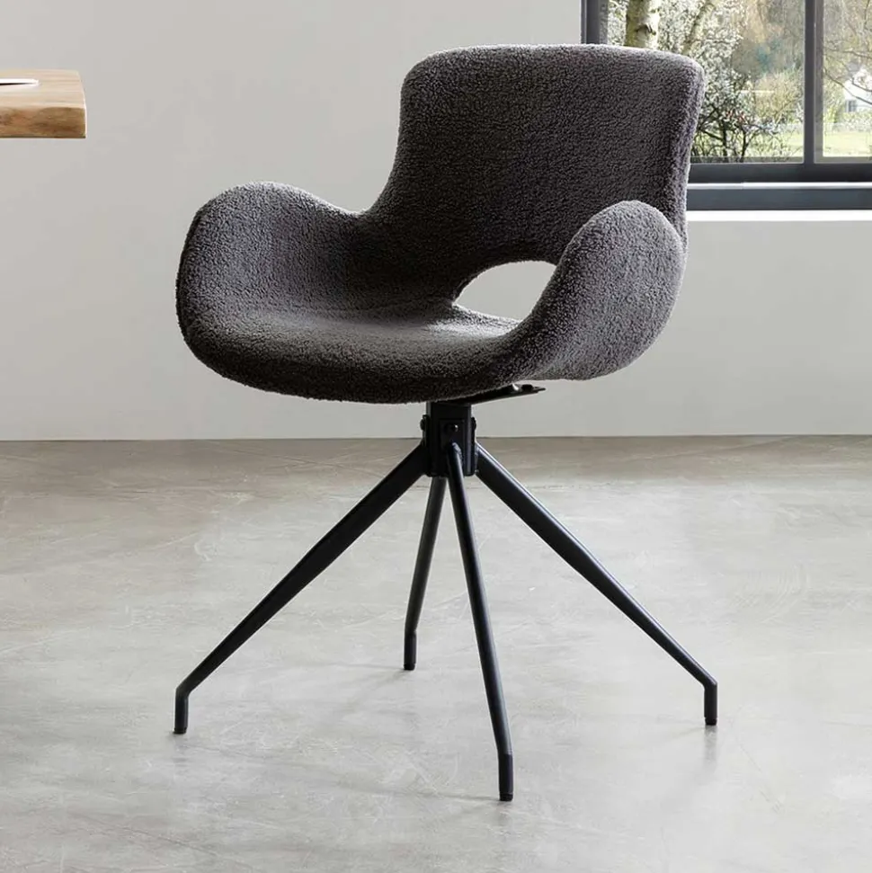 Baumkantentisch und Tischsessel Set - Eulena (fünfteilig)