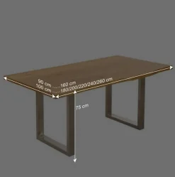 Baumtisch aus Wildeiche Massivholz - Cantinos