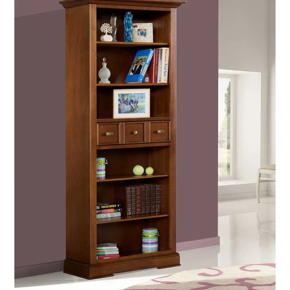Bücherregal in Walnussfarben Antik - Istefanio