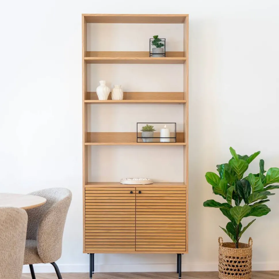 Bücherregal mit Eiche Furnier - Virona