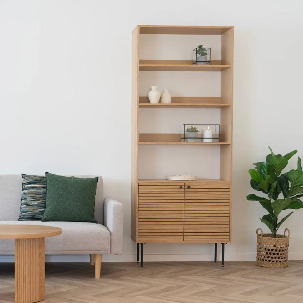 Bücherregal mit Eiche Furnier - Virona