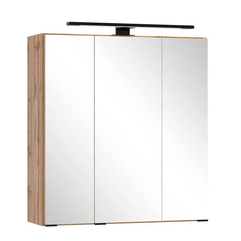 Beckenschrank & Spiegelschrank & Unterschrank - Crystoga (dreiteilig)