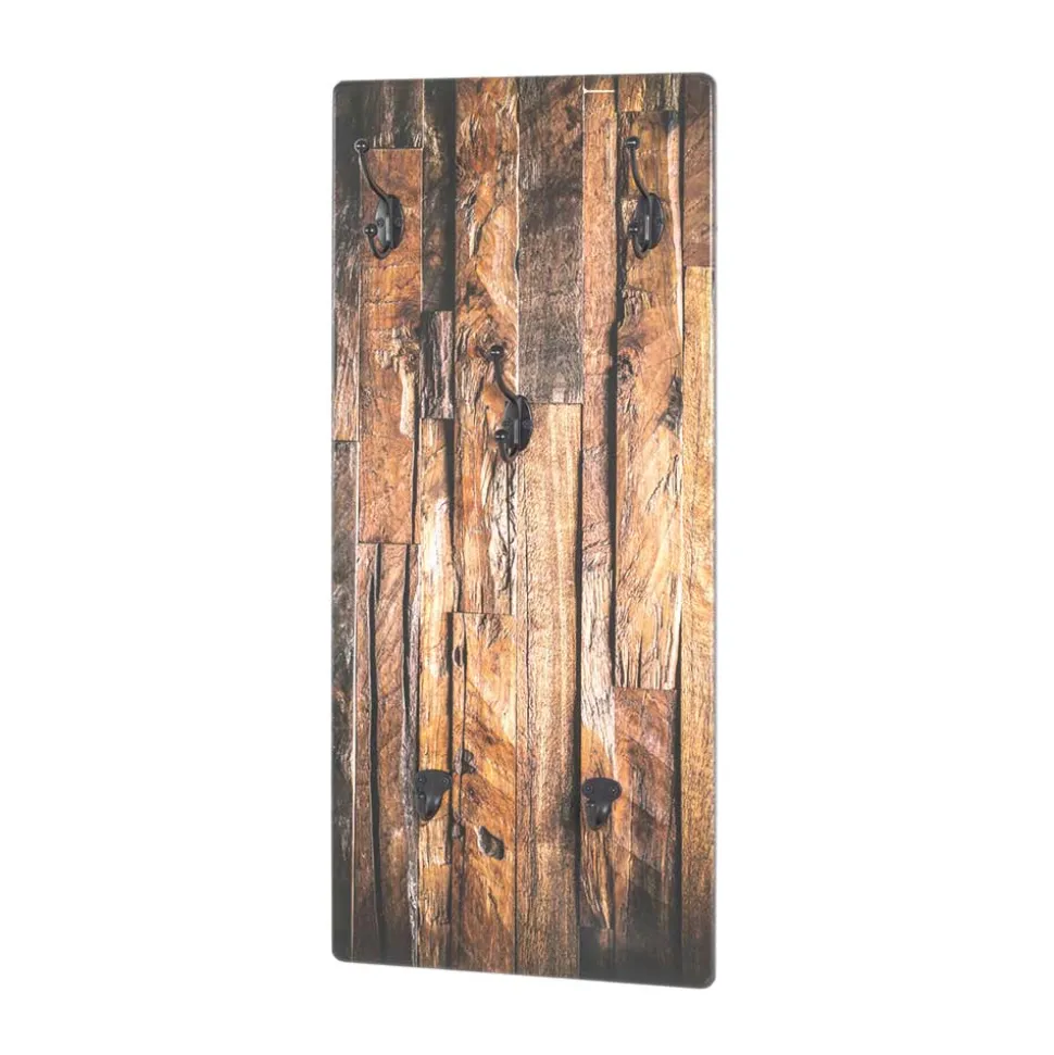 Bedruckte Garderobe im Vintage Holz Dekor - Cuyano