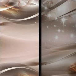 Bedruckter Paravent in Braun & Grau - Vannos