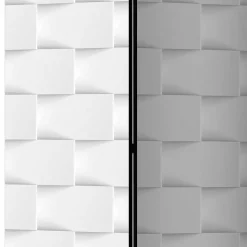 Bedruckter Paravent in Kachel Optik Weiß Hellgrau - Pelevas