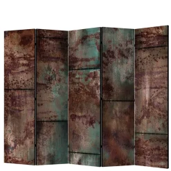 Bedruckter Paravent in Metallstruktur Optik - Save