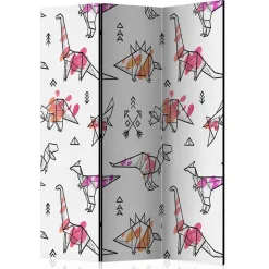 Bedruckter Paravent mit Origami Dinos - LittleBill