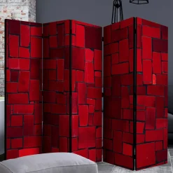 Bedruckter Paravent Rote Mauer - Zerval
