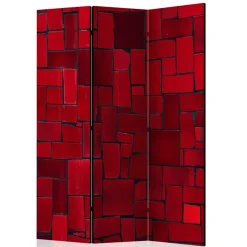 Bedruckter Paravent Rote Mauer - Zerval