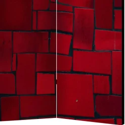 Bedruckter Paravent Rote Mauer - Zerval