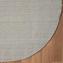 Beigefarbener Teppich in Rund 150 cm - Excellence