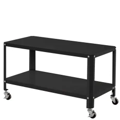 Beistelltisch auf Rollen in Schwarz - Holiday