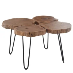 Beistelltisch aus Baumscheiben Akazie - Linuselia