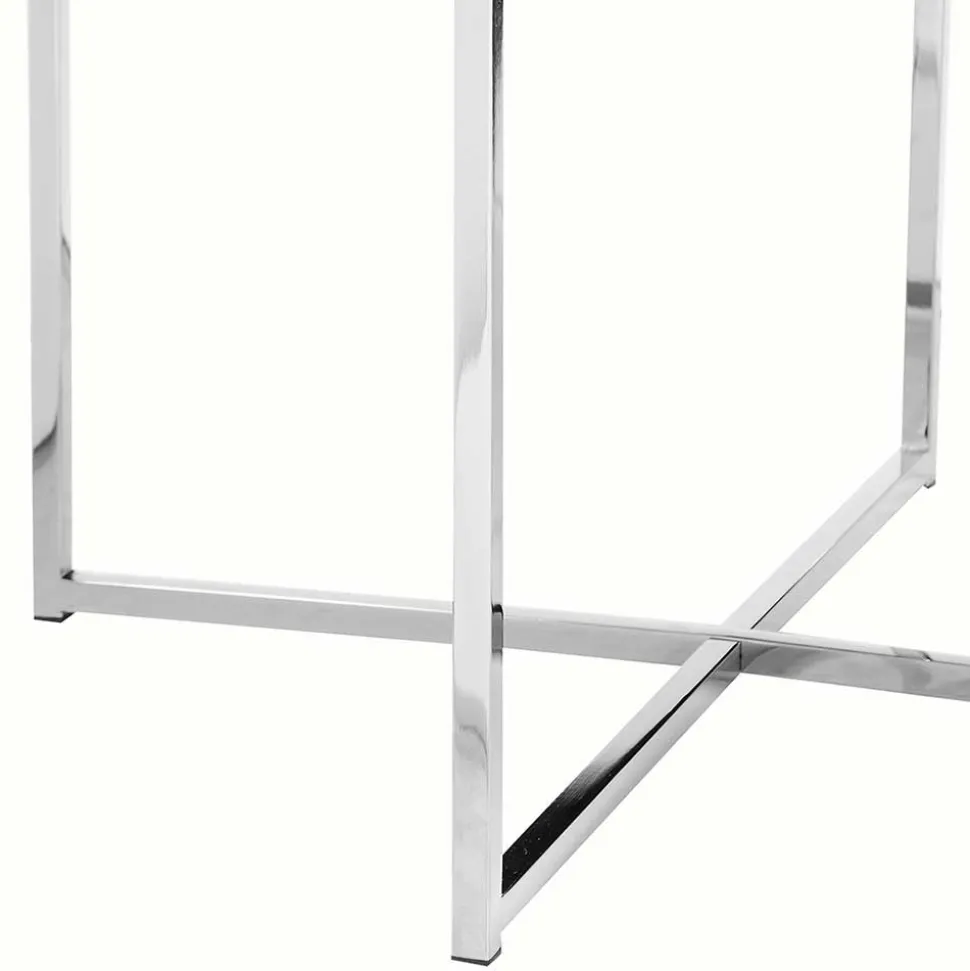 Beistelltisch aus Glas in Marmoroptik - Annike