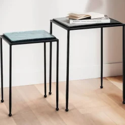 Beistelltisch Duo aus Strukturglas - Zontania (zweiteilig)