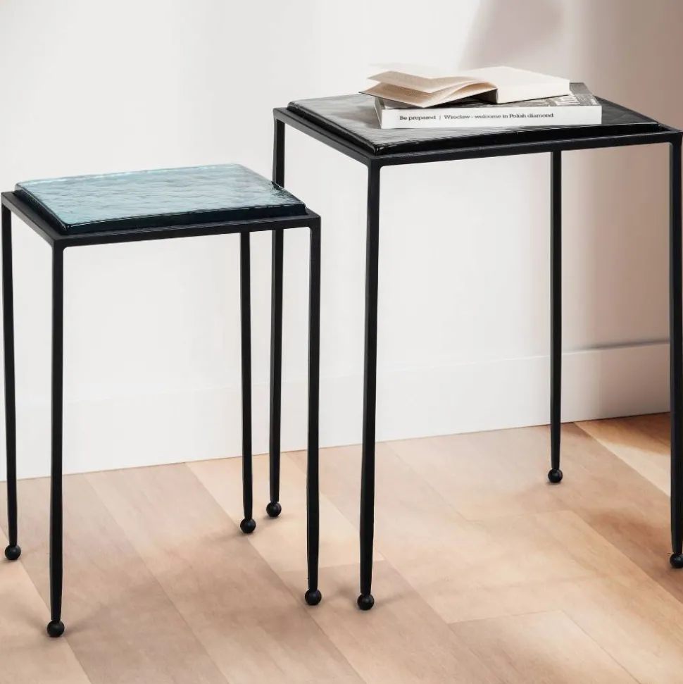 Beistelltisch Duo aus Strukturglas - Zontania (zweiteilig)