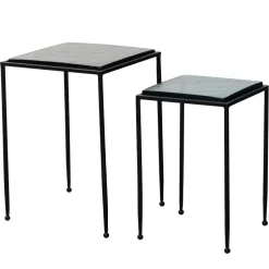 Beistelltisch Duo aus Strukturglas - Zontania (zweiteilig)