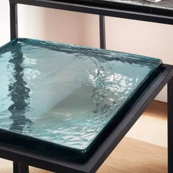 Beistelltisch Duo aus Strukturglas - Zontania (zweiteilig)