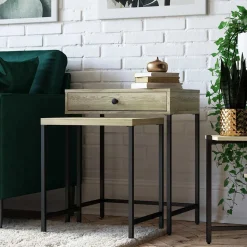 Beistelltisch Duo in Eiche Optik - Almaron (zweiteilig)