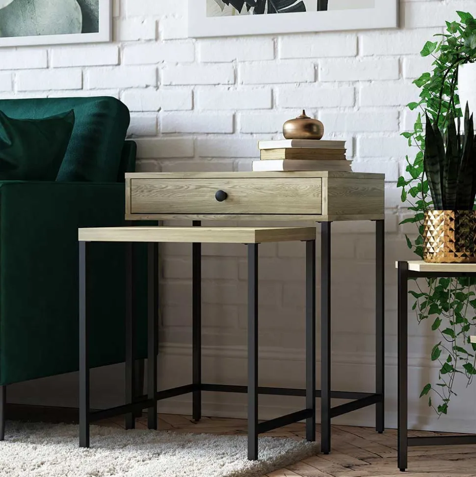 Beistelltisch Duo in Eiche Optik - Almaron (zweiteilig)