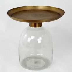 Beistelltisch in Altmessing Metall - Barrena