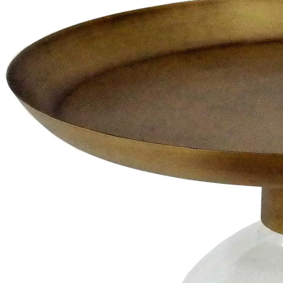 Beistelltisch in Altmessing Metall - Barrena