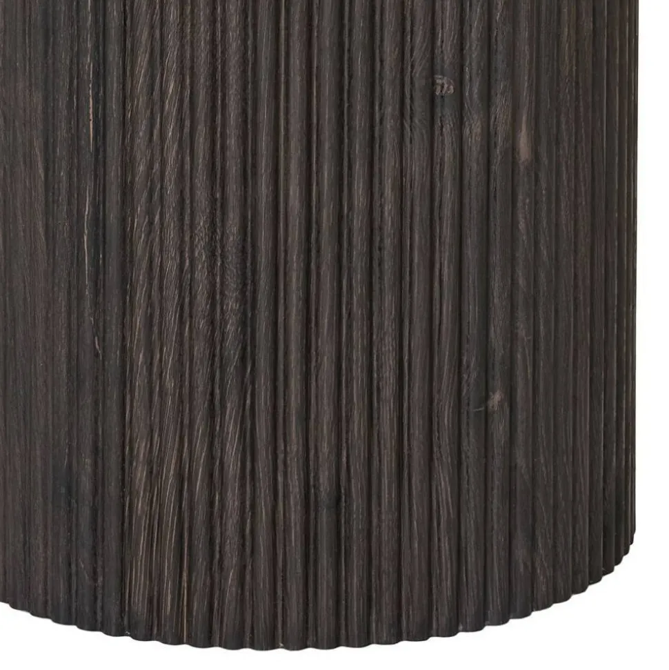 Beistelltisch in Dunkelbraun Holzoptik - Nirameso