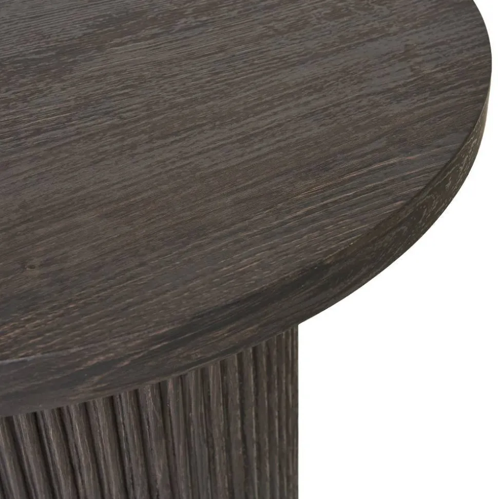 Beistelltisch in Dunkelbraun Holzoptik - Nirameso