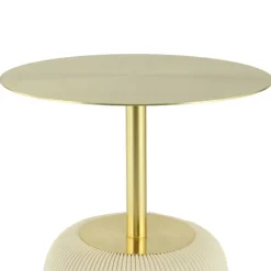 Beistelltisch in Gold und Cremeweiß - Dancer