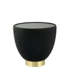 Beistelltisch in Schwarz Kunstleder - Viborg