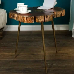 Beistelltisch mit Baumscheibe Platte - Sibyella