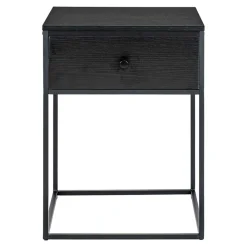 Beistelltisch mit Schublade in Schwarz - Esbessa
