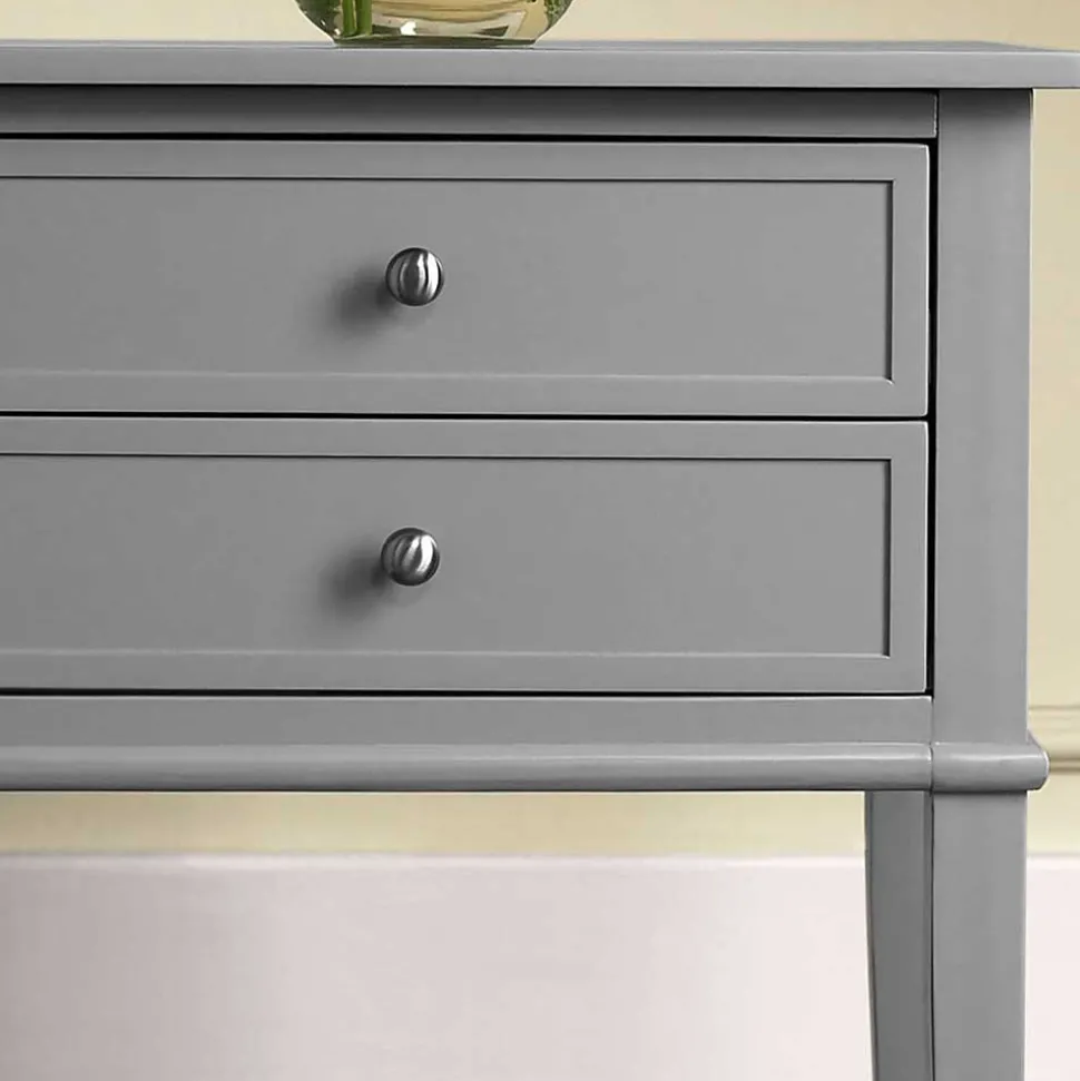 Beistelltisch mit Schubladen in Grau - Lurya