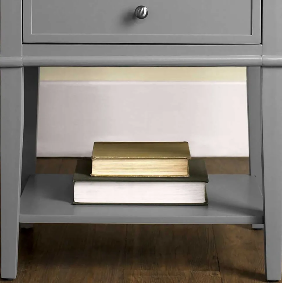 Beistelltisch mit Schubladen in Grau - Lurya